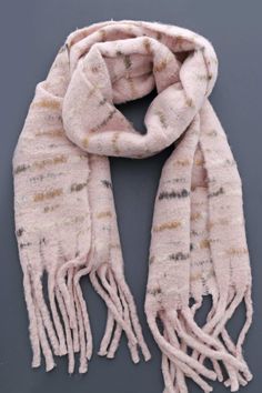 The cozy Maeve Scarf features a knitted stripe design that adds a touch of elegance to any outfit. The tassel detailing adds a playful touch while the subtle sparkle thread gives it a hint of glamour. - Knitted stripe design - Sparkle thread - Tassel detailing Stripes Design, Knitwear, Lounge Wear, Thread, In Italy, Jackets & Coats, Sparkle, Italy, Sweatshirts