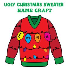 ugly christmas sweater with name craft