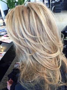 Layered Blonde Highlighted Hair, Very Layered Hair Long, Long Layered Hairstyles For Older Women, Blonde Highlighted Hair, Layered Blonde, Blonde Layered Hair, Highlighted Hair, Blonde Hair Inspiration, Hair Color Highlights