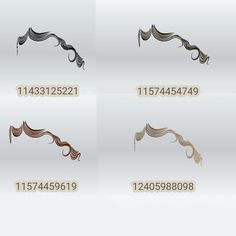 four different types of wavy hair are shown in this graphic design tool file, and each has the same length as its own type