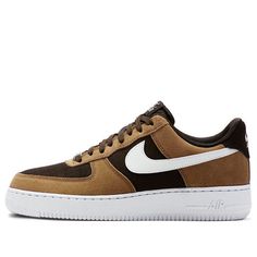 Nike Air Force 1 488298-207 (AF1/SNKR) Sporty Brown Nike Air Force 1, Brown Nike Air Force 1 For Streetwear, Sporty Brown Nike Air Force 1 For Sports, Casual Brown Nike Air Force 1, Brown Air Max Cushioned Sneakers For Sports, Brown Nike Air Force 1 For Sports, Brown Nike Air Force 1 Shoes For Streetwear, Brown Leather Nike Air Force 1 For Sports, Brown Leather Nike Air Force 1 Sneakers