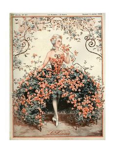 an illustration of a woman surrounded by flowers