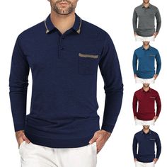 {{item_promotion_details}}  Product Description Mens Long Sleeve Button Lapel Polo Shirts Business Golf Blouse Shirts Tops Product Details   Description: Condition: 100% brand new and high quality! Material: Cotton,Polyester Color:Gray,Red,Blue,Navy Blue Length:Waist Length Neckline:V Neck Sleeve Length: Long Sleeve Season:Spring,Summer,Autumn,Winter Pattern Type:Solid Package Content: 1 x Tops (Other Accessories are not included) Tips: 1.Please compare the detail sizes with yours before you buy Long Sleeve Polo Shirt With Buttons For Work, Classic Polo Shirt With Buttons And Casual Collar, Classic Polo Shirt With Casual Collar, Fall Collared Polo Shirt With Buttons, Fall Collared Polo Shirt, Long Sleeve Cotton Polo Shirt With Buttons, Long Sleeve Cotton Polo Shirt With Pockets, Polo Collar Tops With Buttons For Fall, Cotton Long Sleeve Polo Shirt With Pockets