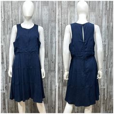 Banana Republic Chambray Indigo Dress Nwt [B36]. Size 12. Dark Wash Sleeveless Denim Dress With Keyhole Opening In Back. Approx 40” Long, 19” Armpit To Armpit, 18” Across Waist, 24” Across Hips. Brand New, Never Worn, Tags Attached. Item #B36 Sleeveless Summer Denim Dress With Back Zipper, Dark Wash Sleeveless Fitted Midi Dress, Dark Wash Fitted Sleeveless Midi Dress, Fitted Sleeveless Dark Wash Midi Dress, Summer Denim Blue Dress With Back Zipper, Casual Beach Dress With Back Zipper, Sleeveless Denim Blue Beach Dress, Sleeveless Denim Blue Dress For Beach, Fitted Sleeveless Dark Wash Dress