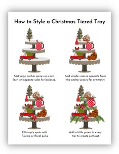 how to style a christmas tiered tray