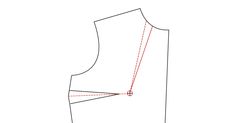 an image of a sewing pattern for a top with the back cut out to be sewn