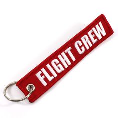 PRICES MAY VARY. Color: RED with White Embroidered letters Quantity: 1 piece Size: 1inch x 5 inches, or 2.5cm x 12.5cm Our FLIGHT CREW keychains are 100% Embroidered. FLIGHT CREW Keychains are 100% embroidered, with merrowed borders. Keyring is nickel plated for long lasting durability. Help yourself keep track of your keys with our red "FLIGHT CREW" keychain. The keychain is 12.5cm long and 2.5 wide, and the letters are embroidered in white thread. Red Guy Keychain, Embroidered Letters, Flight Crew, Help Yourself, Shoes Jewelry, Keychains, Borders, Flight, Red White