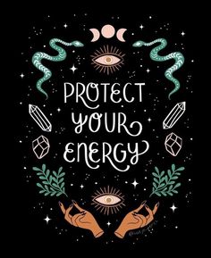 Protect Your Energy, Under Your Spell, Witchy Wallpaper, Witchy Vibes, Spiritual Art, Moon Child, The Words, Black Background, Positive Quotes