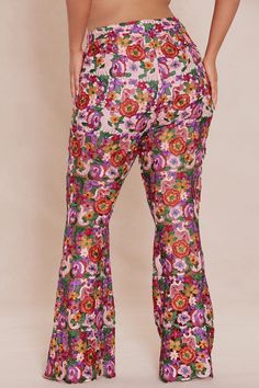 Available In Pink/combo. Flare Leg Trouser Button Zipper Closure Floral Lace Embroidery Lined Disclaimer: Due To The Embroidery Placement , Each Garment Is Unique. Self: 100% Polyester Lining: 100% Polyester Imported | Aubrey Floral Lace Trouser Pant in Pink size XS by Fashion Nova Embroidery Placement, Lace Embroidery, Trouser Pants, Floral Lace, Fashion Nova, Trousers, Size Medium, Size Small, Womens Dresses