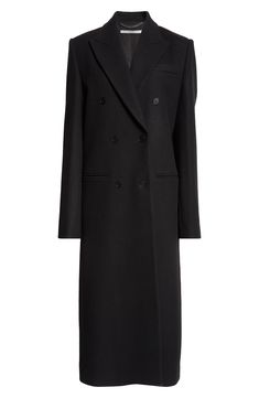 Impeccable tailoring that reflects Stella's Savile Row apprenticeship shines on this wool-felt coat crafted in an oversized double-breasted silhouette. Double-breasted button closure Peaked lapels Chest welt pocket; front welt pockets Lined 100% wool Dry clean Imported Designer Clothing Elegant Oversized Wool Coat, Oversized Luxury Outerwear For Formal Occasions, Oversized Elegant Wool Coat For Formal Occasions, Elegant Formal Oversized Wool Coat, Elegant Oversized Wool Coat For Formal Occasions, Oversized Elegant Pea Coat For Formal Occasions, Elegant Oversized Pea Coat For Formal Occasions, Elegant Oversized Wool Pea Coat, Oversized Luxury Wool Coat