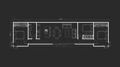 the floor plan for an apartment with three bedroom and two bathroom areas, including one living room