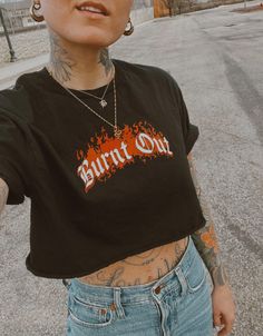 Feeling burnt out? Same. Feel it in one of these soft cropped tees. Women's fit Crop Top now available in size XS - 3XL. Cropped Tees, Feeling Burnt Out, Feel It, Crop Top