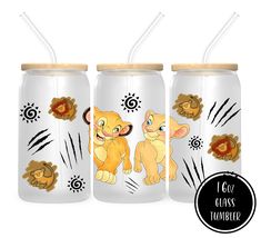 Roi Lion Simba, Glass Tumbler Design, Roi Lion, King Simba, Lion King Simba, Original Characters, Cup Wrap, Digital Nature, Tumbler Design