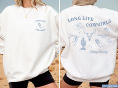 Ready to elevate your party? Discover our exclusive and carefully crafted Cowgirl-themed Bachelorette Sweatshirt. Perfect for any celebration--whether it's a bachelorette bash or a birthday party--this crewneck combines standout style with unbeatable comfort. It's the ideal gift for any special occasion. Let's kick up some dust in style! 🥂 🤠 Note 👉🏼 You can expect a draft of your custom print within 24 hours for your review and approval. Please keep an eye out for a message! ITEM DETAILS * * Austin Bachelorette Party, Bachelorette Merch, Cowgirl Bachelorette Party, Cowgirl Bride, Austin Bachelorette, Cowgirl Bachelorette Parties, Last Rodeo, Themed Bachelorette