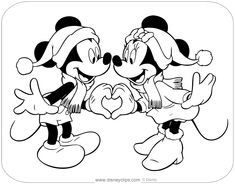 mickey and minnie mouse coloring pages