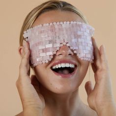 Inspired by the crystal masks that empresses in China have used for thousands of years, this Rose Quartz crystal Eye Mask seeks to soothe and relax the eye area. Great for meditation and as a luxe addition to your beauty routine. Facial Benefits, Crystal Mask, Skin Gym, Beauty Regime, Crystal Eye, Skin Care Mask, Rose Quartz Crystal, Beauty Routine, Luxury Skincare