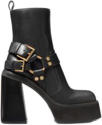 Moto Boots, 70s Fashion, Boot Shoes Women, Leather Boots, Heel Height, Shoe Boots, Michael Kors, Women Shoes, Collage