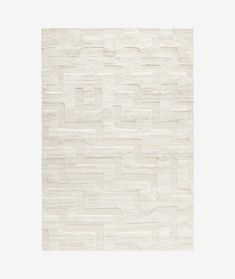 a white rug with squares on it