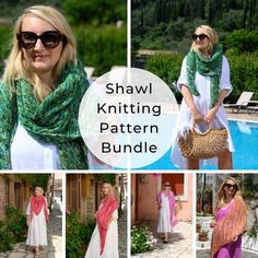 the shawl knitting pattern is easy to make and can be used as a scarf