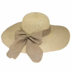 Bangkok Toyo Straw Beach Hat - Jeanne Simmons Hats Wide Brim Sun Hat Jeanne Simmons JS1365NAT Natural Hats For Small Heads, Trooper Hat, Tropical Trend, Straw Beach Hat, Packable Sun Hat, Long Bow, Floppy Beach Hat, Straw Hat Beach, Safari Hat