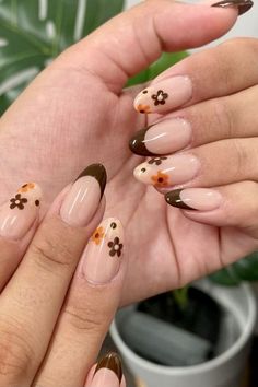 20+ Fall Nail Design Ideas You Will Love 22 Unghie Nail Art, Hippie Nails, Fall Gel Nails, Cute Nails For Fall, Easy Nails, Fall Acrylic Nails, Thanksgiving Nails, Nail Swag, Nailed It