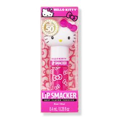 Hello Kitty Lip Gloss -  Pucker up with Lip Smacker's Hello Kitty lip gloss! Designed as your favorite Sanrio friend, this gloss is the sweetest way to keep your lips looking shiny and smooth with a delicious Kiwi flavor!    Benefits     You're in for a treat! Enjoy the taste of your favorite authentic Lip Smacker flavors. These lip balms are sure to make you smile. Designed as your cute Sanrio friend, this lip balm is featured as the sweet Hello Kitty with a sweet Kiwi flavor. Lip Smacker lip b Hello Kitty Lip Gloss, Hello Kitty Merchandise, Cute Sanrio, Hello Kitty Makeup, Lip Gloss Collection, Hello Kitty Accessories, Lip Smackers, Gloss Labial, Hello Kitty Pictures