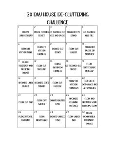 the 30 day house de cutting challenge is shown in black and white, with an image of