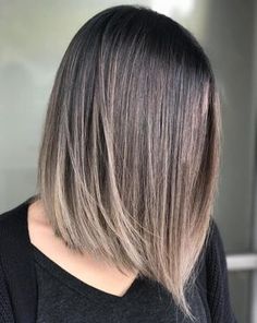 Baliage Bob Short Hair, Subtle Balayage Straight Hair, Hair Biolage Color, Tuns Bob Lung, Long Bob Balayage, Angled Hair, Balayage Straight, Balayage Lob, Straight Bob Haircut