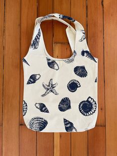 Sea Shell Tote Bag! Soft to touch ink for vintage look and feel. Ships within 1-2 days for speedy delivery Rectangular Canvas Bag With Eco-friendly Ink For Summer, Eco-friendly Ink Canvas Bag For Everyday Summer Use, Ocean Collection, Tote Bag Beach, Collection Ideas, Grocery Tote, Sea Urchin, Bag Cute, Farmer's Market