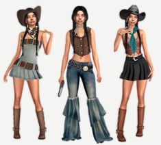 #sims4cc #ts4 #simslookbook The Sims 4 Western Cc, Sims Western Cc, Sims 4 Farm Clothes Cc, Sims 4 Ponytail Hair, Sims4 Ranch Cc, Sims 4 Men Lookbooks Cc, Rdr2 Sims 4 Cc, Sims 4 Cowgirl Cc Maxis Match