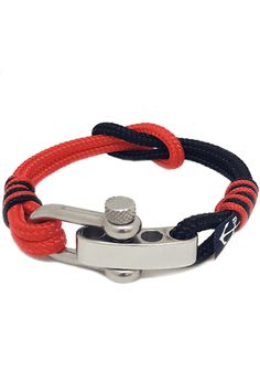 Adorn your wrist by wearing this Adjustable Shackle Black and Red Bracelet! Like other pieces of jewelry, bracelets are easy tools that can wear as conversation starters or a piece of artwork they can enjoy looking at all day long. This handmade bracelet gives elegance to your wrist and upgrade the looks of your boat.This bracelet is the perfect signature piece to turn an outfit around. It makes you look good in whatever kind of outfit you wear. It's made of the highest quality, nautical, sailin Adjustable Durable Red Bracelets, Adjustable Red Bracelets For Everyday, Red Adjustable Bracelets For Everyday, Marine Rope, Red Bracelet, Nautical Jewelry, Red Bracelets, Casual Accessories, Custom Bracelets