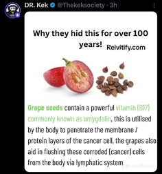 Grape Seeds, Herbal Remedies Recipes, Food Is Medicine, Herbal Healing, Home Health Remedies, Herbs For Health, Health Habits, Health Knowledge