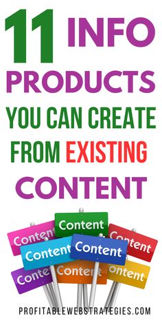 11 info products you can create from existing content