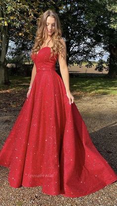 Red Evening Gown, Sparkly Prom Dress, Evening Gown Dresses, Dresses Ideas, Red Sequin, Gown Dress, Stretch Satin, Red Prom Dress