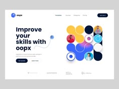 the landing page for an app designed to help people learn how to improve their skills