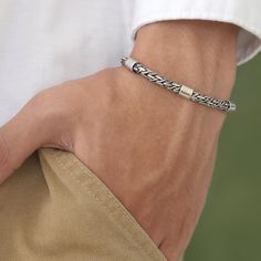 Italian silver bracelet Mens Jewelry Bracelet Silver, Platinum Bracelet, Mens Silver Jewelry, Mens Gold Jewelry, Mens Bracelet Silver, Jewelry For Sale, Mens Gold Bracelets, Gold Chains For Men, Men's Bracelet