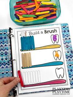 Hygiene Kindergarten Activities, Dental Hygiene Sensory Bin, Preschool Dentist, Preschool Dental Activities, Dental Hygiene Preschool, Dental Crafts For Kids