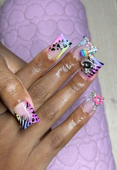 Lisa Frank Nails Lisa Frank Inspired Nails, Lisa Frank Nails, Lisa Frank Inspired, Gel Toe Nails, Gel Toes, Inspired Nails, Lisa Frank, Fire Nails