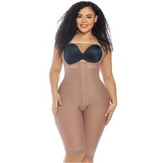 Get ready to shape your body with Salome 232-CCB Colombian Body Shaper. Its powerful fabric provides an unbeatable combination of shaping and compression tech to the upper, middle, and lower abdomen. Our shapewear will also effectively conceal back fat due to its high coverage – plus, it's recommended for post-operative recovery, postpartum, or daily use. Crafted with medium compression Powernet to provide control and comfort. Three-zone abdomen control, to smooth and contour your midsection (up Compression Shapewear With Medium Bust Support For Workout, Sports Shaping Shapewear With Built-in Bra, Fitted Shapewear With Built-in Bra For Sports, Compression Activewear With Medium Bust Support, Sports Shaping Shapewear In Nylon, Sports Shaping Shapewear, Nylon Shapewear For Sports, Sports Shapewear In Nylon, Compression Full Coverage Shapewear For Sports