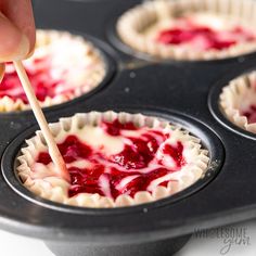 Crustless Keto Cheesecake Bites Recipe (Cheesecake Fat Bombs) | Wholesome Yum Crustless Keto Cheesecake, Keto Cheesecake Bites, Keto Cheesecakes, Raspberry Swirl Cheesecake, Recipe Cheesecake, Keto Cupcakes, Cheesecake Bites Recipe, Keto Treats