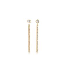 This pair of chic Illusion Set Diamond & Diamond Stick Stud Earrings are set in 18-karat gold. Featuring a linear diamond accent on a classic illusion-set Diamond stud, this pair exudes a sparkle that is sure to turn heads. A timeless classic, wear this stunning pair of earrings to elevate any look. Post backing Carat Weight: 1.04cts Made with love in Los Angeles Complimentary gift wrapping provided Classic Prong Set Linear Earrings For Evening, Classic Diamond White Linear Earrings For Formal Events, Classic Diamond White Linear Earrings For Formal Occasions, Classic Evening Linear Earrings With Prong Setting, Classic Formal Linear Earrings In Diamond White, Classic Linear Earrings In Diamond White For Anniversary, Classic Diamond White Linear Earrings For Anniversary, Classic Linear Earrings With Diamond Accents In Diamond White, Luxury Linear Earrings With Single Cut Diamonds For Anniversary