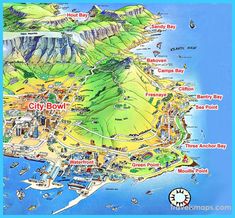 a map of the city of san francisco, california with all its attractions and parks