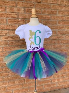 Mermaid birthday outfit 6th Birthday tutu Mermaid Birthday | Etsy Fitted Mermaid Tutu Dress For Birthday, Purple Tutu Dress, Mermaid Birthday Outfit, Owl Birthday Parties, Sixth Birthday, 2nd Birthday Shirt, Flower Girl Dresses Tutu, Black Mermaid, Tutu Outfits