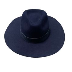 Questions? Leave A Comment Below! Navy Flat Brim Hat For Beach, Classic Blue Winter Hat, Blue Wide Brim Felt Hat For Fall, Chic Blue Adjustable Hat, Blue Wide Brim Hat For Winter, Chic Adjustable Blue Hat, Fall Wide Brim Blue Felt Hat, Fall Blue Wide Brim Felt Hat, Navy Casual Hat For Fall