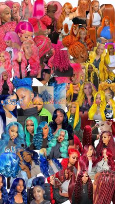 Rainbow Hairstyles For Black Women, Dyed Butterfly Locs, Colors To Dye Your Hair Black Women, Dyed Hair For Black Women, Oil Spill Hair, Adore Hair Dye, Quick Braids, Best Hair Dye, Natural Hair Bun Styles