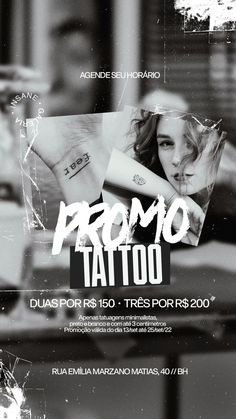 a poster with the words promo tattoo on it