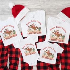 DovetailThreadsCo - Etsy Christmas Family Outfits, Group Holiday, Christmas Cowboy, Cowboy Santa, Family Matching Christmas, Cowboy Christmas, Western Christmas