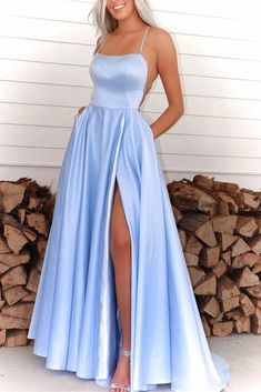 A-Line Prom Dresses Open Back Dress Formal Sweep / Brush Train Sleevel - Princessly Sassy Dress, Trendy Prom Dresses, Prom Girl Dresses, Simple Prom Dress, Stunning Prom Dresses, Prom Dresses For Teens, Cute Prom Dresses, Pretty Prom Dresses, A Line Prom Dresses