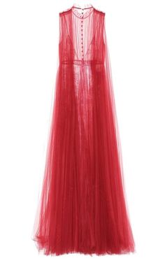 Valentino Street Fashion Show, Long Red Dress, High Fashion Editorial, Tulle Gown, Mode Fashion, Halter Formal Dress, Ruffle Dress, Valentino Garavani, Red Formal Dress