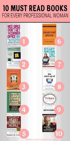 the top ten must read books for every young professional woman in your life, including